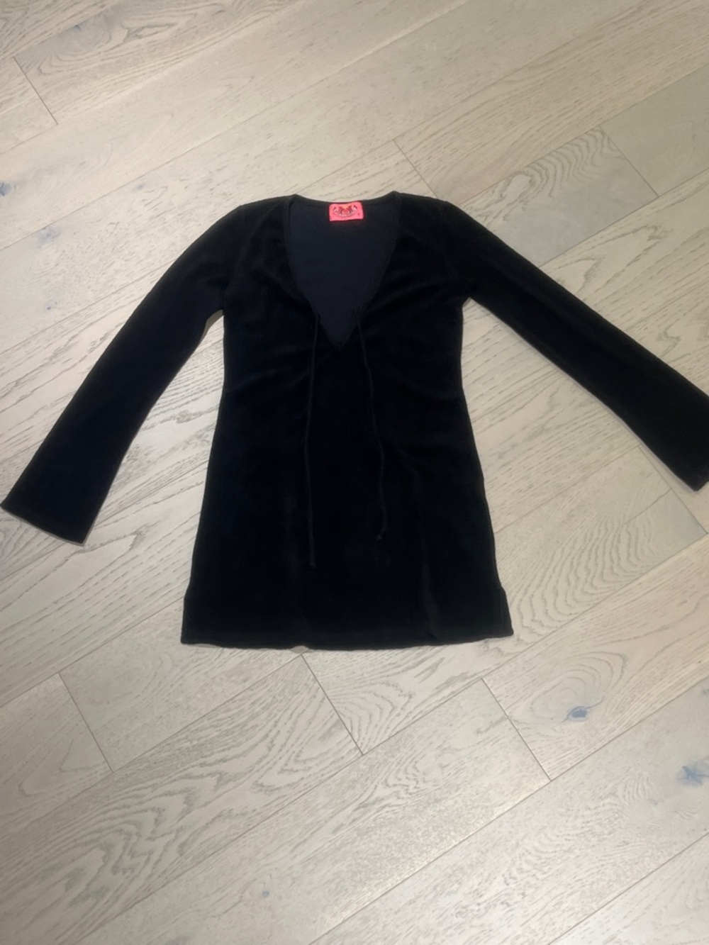 Juicy Couture Black Crewneck dress with Pink Label Terrycloth